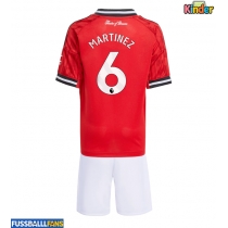 Manchester United Lisandro Martinez #6 Heimtrikotsatz Kinder 2025-26 Kurzarm (+ Kurze Hosen)